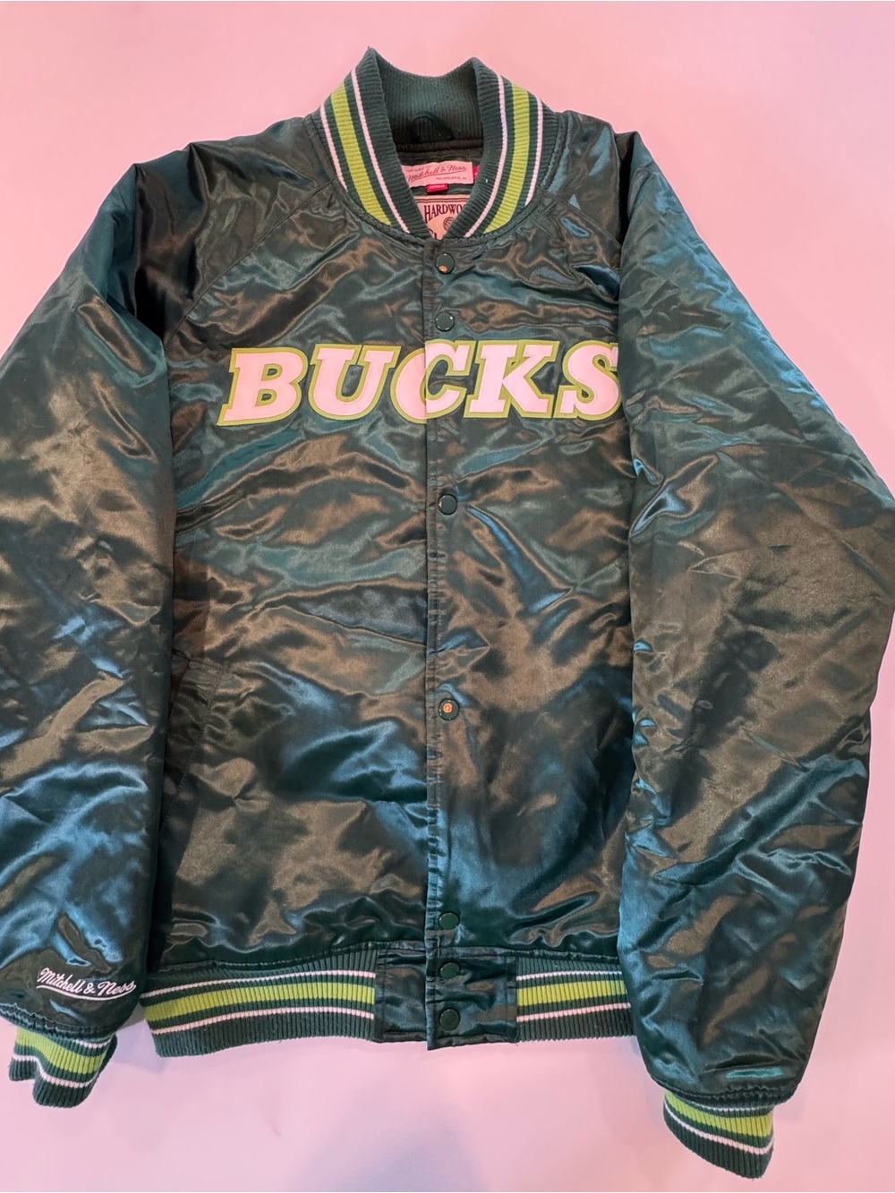 Mitchell & Ness Satin MILWAUKEE BUCKS Jacket